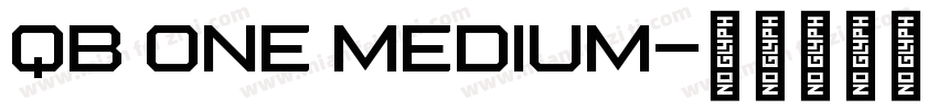 QB One Medium字体转换